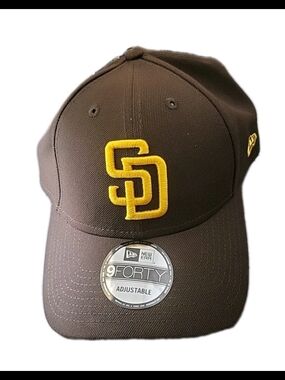 San Diego Padres New Era Brown Yellow 9FORTY Adjustable Strap Hat NWT